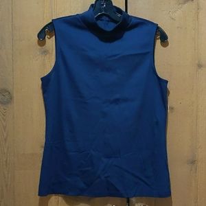 Talbot's - Navy Blue Sleeveless Mock Turtle Neck